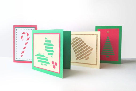 Download Papercut Christmas Card SVG Set - Christmas card svg Collection