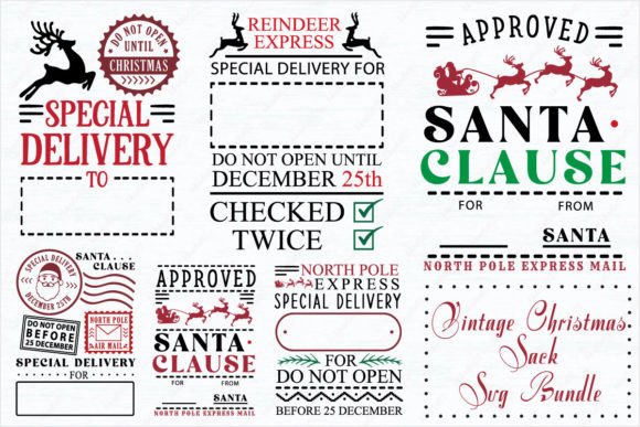Download Vintage Santa Sack SVG Bundle. - Santa sack svg bundle Collection