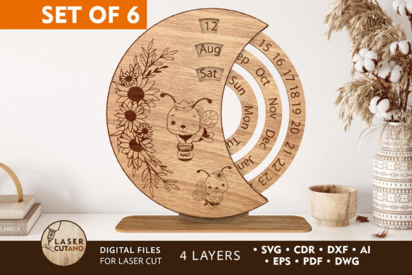Download Calendar Bundle Layered Laser Cut Files - Laser cut files Collection