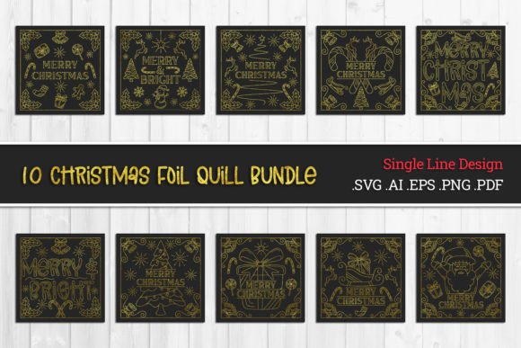 Download Christmas Card SVG for Foil Quill Bundle - Premium Bundle