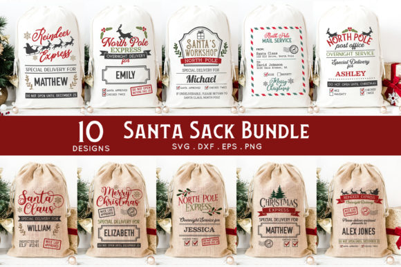 Download Santa Sack Svg Bundle - Santa sack svg bundle Collection
