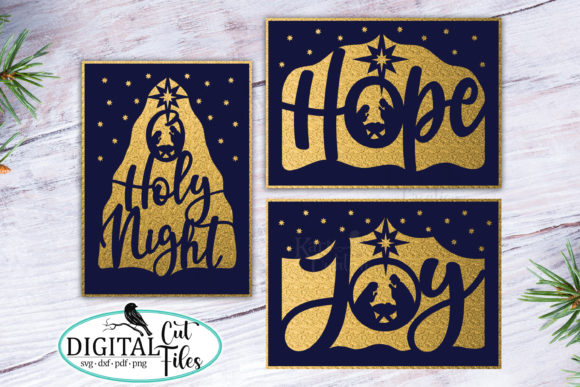 Download Joy Hope O Holy Night Christmas Card Svg - Christmas card svg Collection