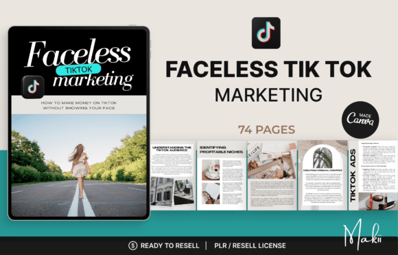 Download Faceless TIKTOK Marketing, Canva EBook - Canva Collection