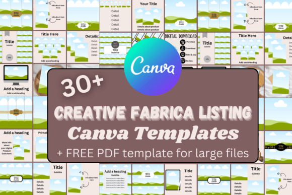 Download Creativefabrica Listing Canva Templates - Premium Bundle