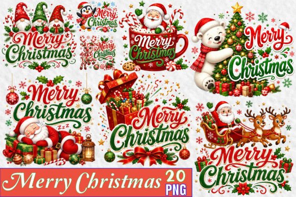 Download Merry Christmas Sublimation Png Bundle - Sub Collection