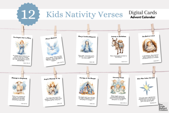 Download Family Nativity Advent Calendar Cards - Advent calendar Collection