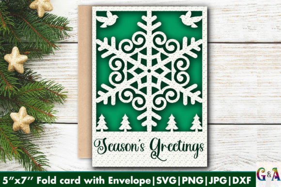 Download Snowflake Christmas Card Svg File - Premium Resources