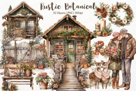 Download Winter Rustic Botanical Sublimation PNG - Sub Collection