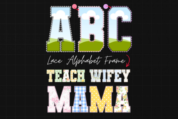 Download Lace Alphabet Canva Font Frame Template - Premium Resources