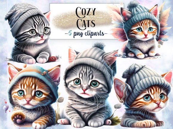 Download Cozy Cats Sublimation Clipart - Sub Collection